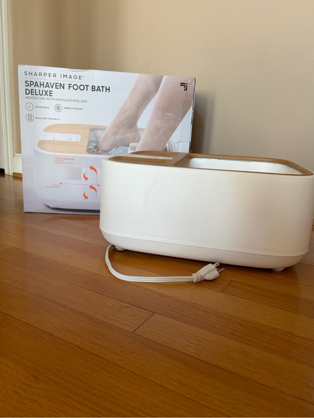 Sharper Image SpaHaven Foot Bath with Heated Massage Rollers